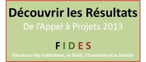 FIDES (Resultats Appel à Projets 2013)